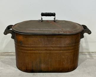 Copper Wash Boiler with Lid