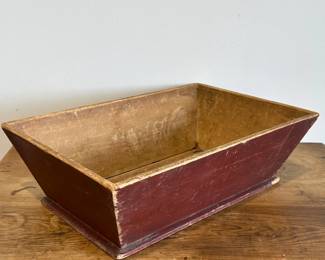 Large Rectangle Dough Box in Old Red Paint