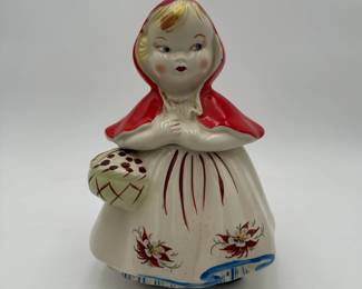 Little Red Riding Hood Cookie Jar by Hull 1943
