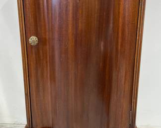 Mahogany Claw Foot Music Cabinet with Serpentine Front