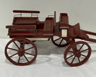 Red Wooden Toy Wagon