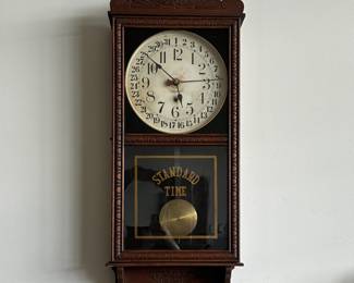 Oak New Haven Calendar Clock