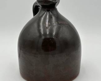 E & L P Norton Bennington VT Brown Stoneware Jug