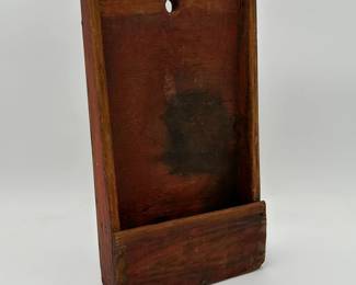 Wooden Scrub Box in Old Red Paint