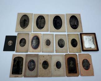 Lot of 17 Old Tin Types