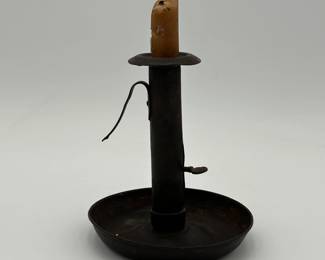 Tin Saucer Base Push Up Candlestick