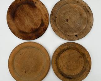 4 Treenware Plates
