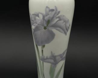 Heubach Floral Hand Painted Porcelain Vase