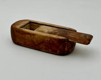 Early Wooden Slide Top Soap Dish