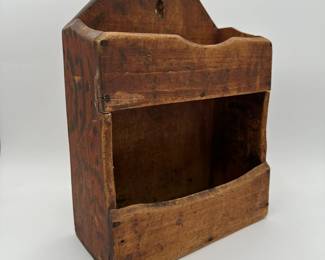 Wooden Wall Shelf in Old Paint