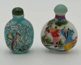 2 Chinese Porcelain Snuff Bottles