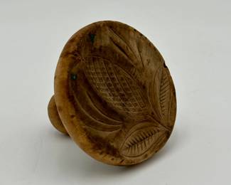 Wooden Butter Print with Early Pineapple Design