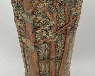 Large Weller Pottery "Forest" Umbrella Stand