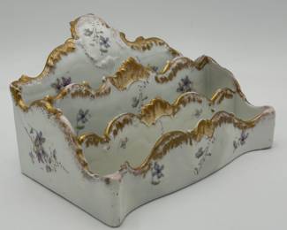 Limoges Hand Painted Letter Holder