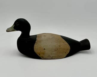 Wooden Blue Bill Duck Decoy from The Harvey Collection