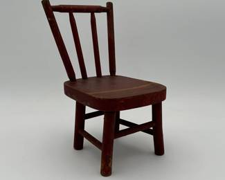 Doll Chair in Old Red Paint