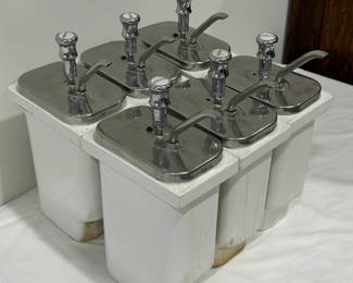 Porcelain Soda Shop Pump Containers