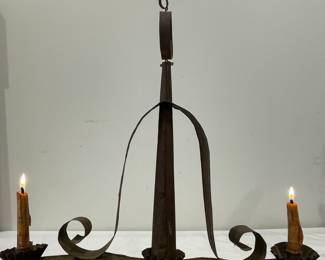 Early Tin Hanging Candle Light
