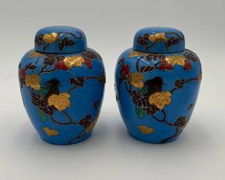 Pair of Japanese Decorated Ginger Jars
