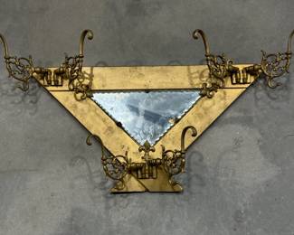 Metal Mirrored Hat Rack