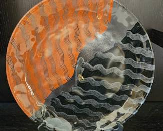 Vintage Kosta Boda plate, Monica Backström