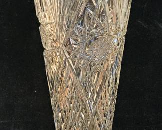 American Brilliant Cut Vase 18"