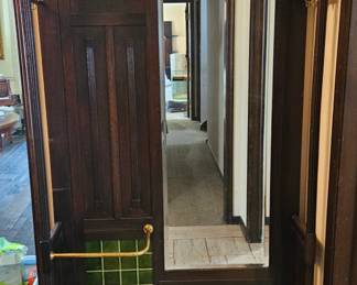 Antique Mirrored Entry Hall Tree