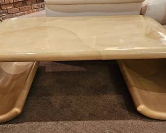 Vintage Goatskin Style Coffee Table after Karl Springer