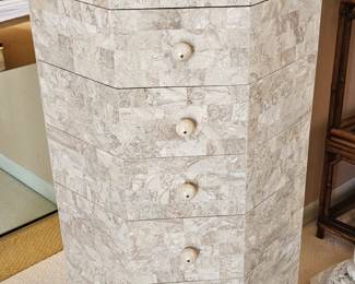 Maitland Smith Tessellated Stone Octagonal Chest