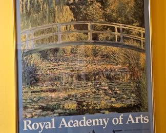1990 Royal Academy of Arts Poster, Claude Monet, "The Water Lily Pond"