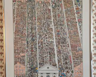 FANEUIL HALL MARKETPLACE Boston Massachusetts Large Format Poster Vintage 1980