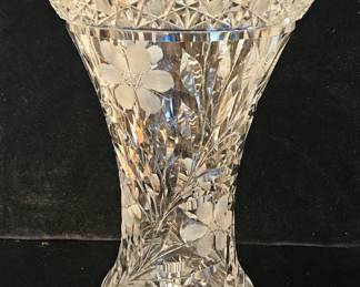 American Brilliant Cut Vase 12"