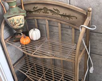 3 tiered bronze  shelf 