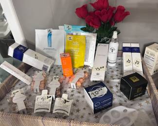 High-end beauty supplies, facial creams, and cleansers from top brands