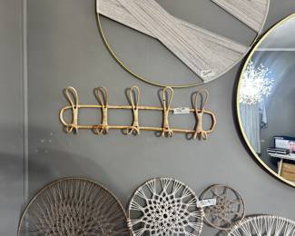 Yarn decor, and circle mirror 