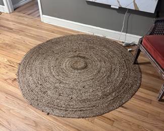 Round woven rug also have a square one 