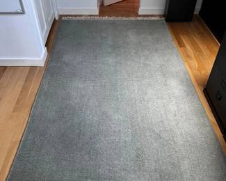 104 GrayWoolAreaRugwFringe