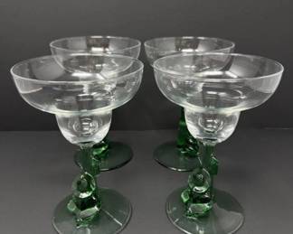 51 Setof4VintageMargaritaGlassesMexicanSiestaManwSombrero