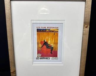 62 VintageLesVampiresSilentFilmPosterinPotteryBarnFrame