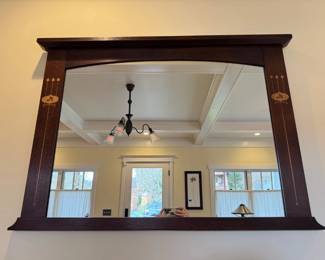 16 StickleyHarveyEllisArtsCraftsWallMirrorVikingShipInlay