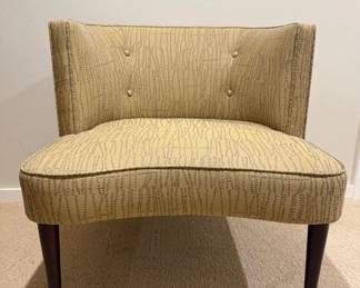 74 2RoomBoardChloeChairUpholsteredinMetaMaizeFabricPattern