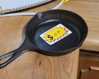 Cast iron frying pan.