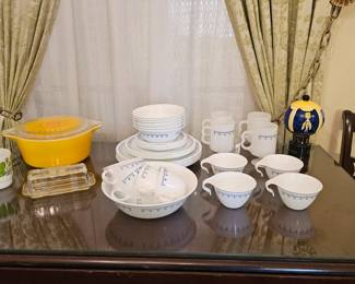 Vintage Corelle “Blue Snowlflakes” Dishes