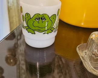 Fire King “Smiling Green Frog” Mug