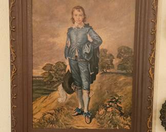 Vintage Framed Picture of “The Blue Boy’ by Thomas Gainsborough