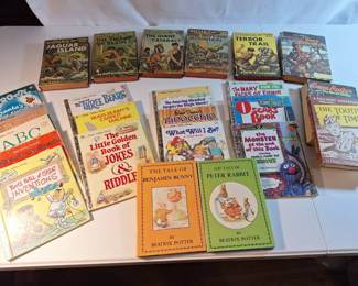 Little Golden Hard Cover Books, Bomba, Peter Rabbit And More
