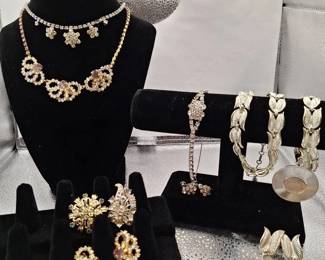 Rhinestone Necklaces Earrings, Bracelets