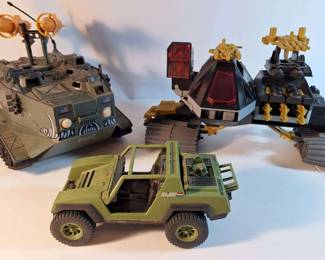 GI JOE 1988 Warthog AIFV tank, 1988 DEMON, 1982 ARAH vamp Jeep