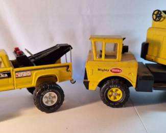  05 Vintage Mighty Tonka Steel Crane And Tonka Steel Classic Tow Truck