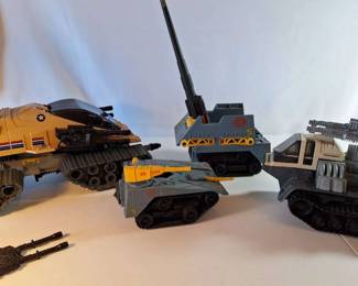 GI Joe 1989 RAIDER, 1987 Cobra Maggot And WORMS, 1989 ARAH Thunderclap front tank